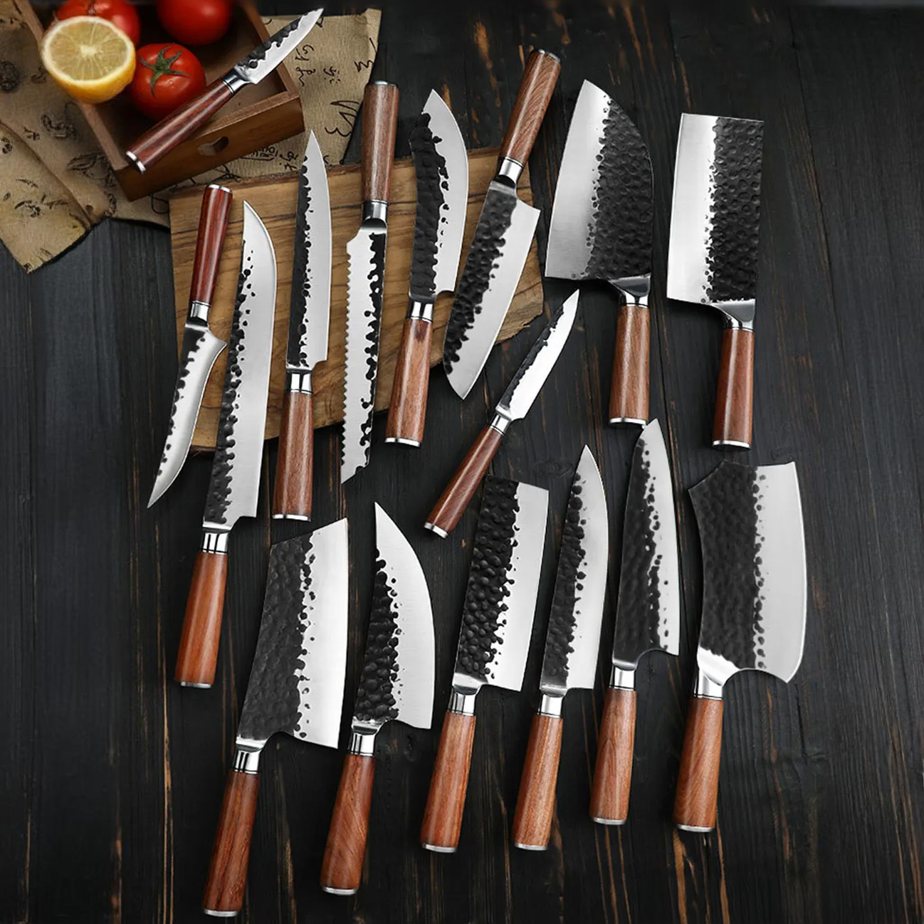 High-Carbon Stainless Steel Rosewood Handle
