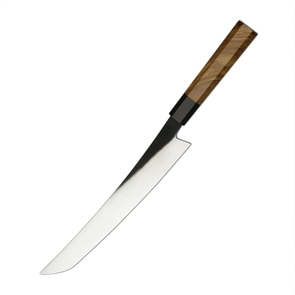 Sujihiki / Fillet Knife for Meat, Sushi and Sashimi – Japanese-Style, Stainless Steel Blade and Olive Wood Handle