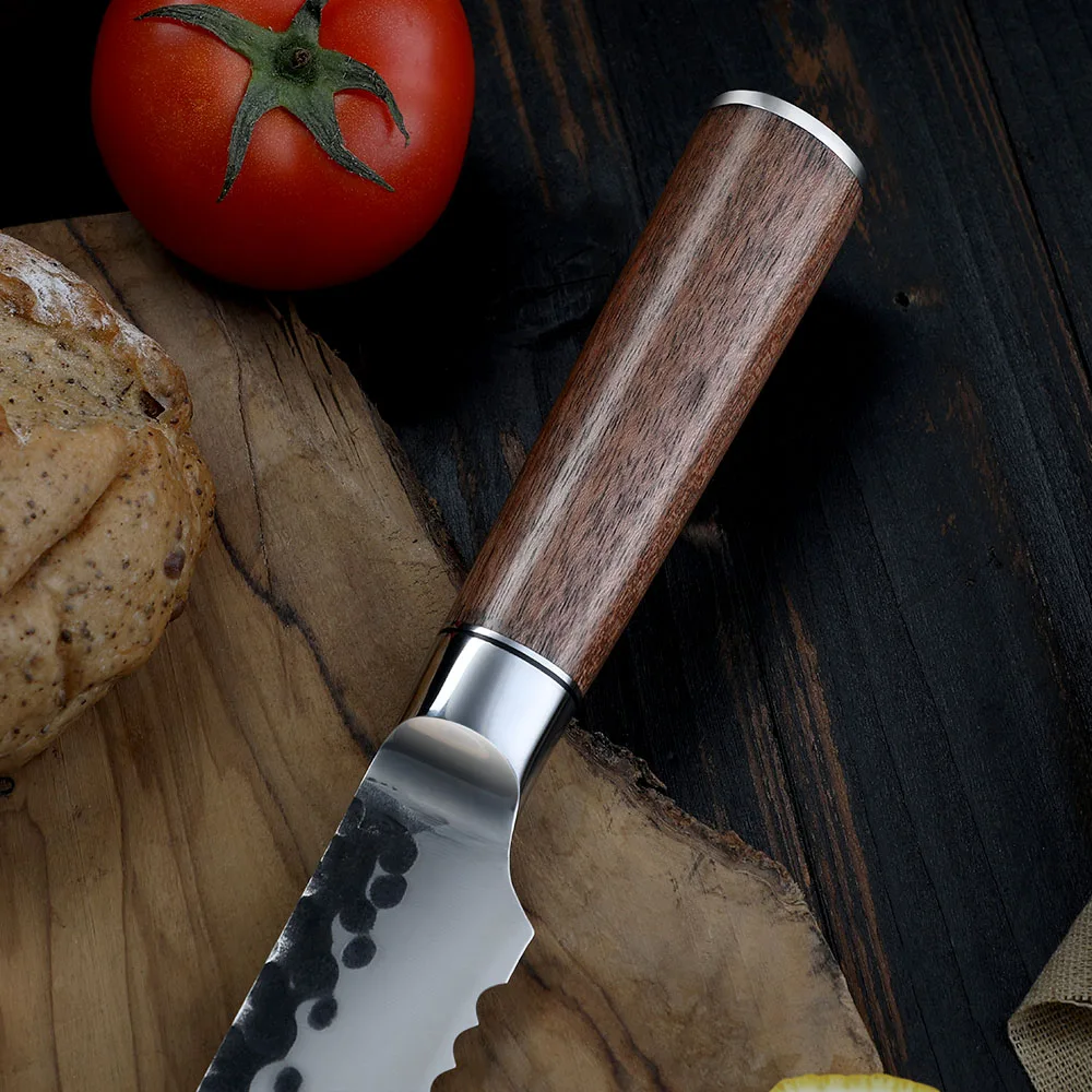 Bread High-Carbon Stainless Steel Rosewood Handle 20cm - Hikari