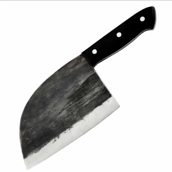 Cleaver High Carbon Steel, Pakkawood Handle with Leather Bag, 18 cm