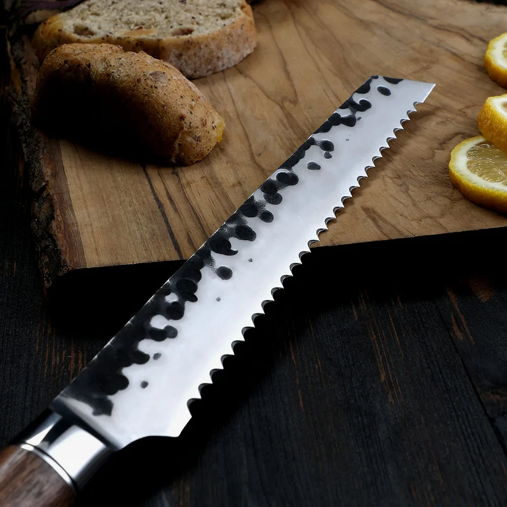 Bread High-Carbon Stainless Steel Rosewood Handle 20cm - Hikari