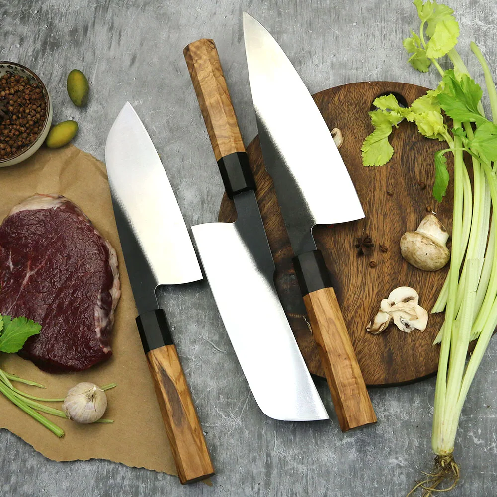 Universal Chef Knife - Japanese-Style Stainless Steel Blade with Olive Wood Handle for Effortless Cutting - Hikari
