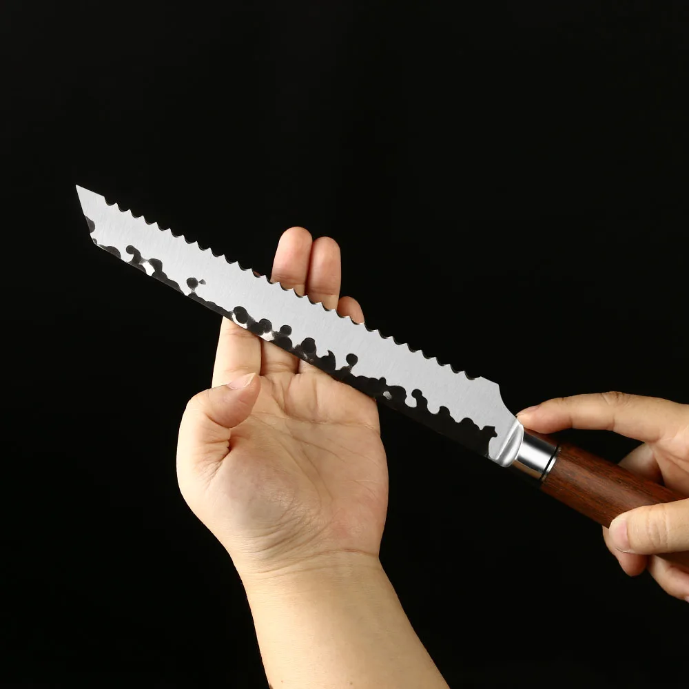 Bread High-Carbon Stainless Steel Rosewood Handle 20cm - Hikari