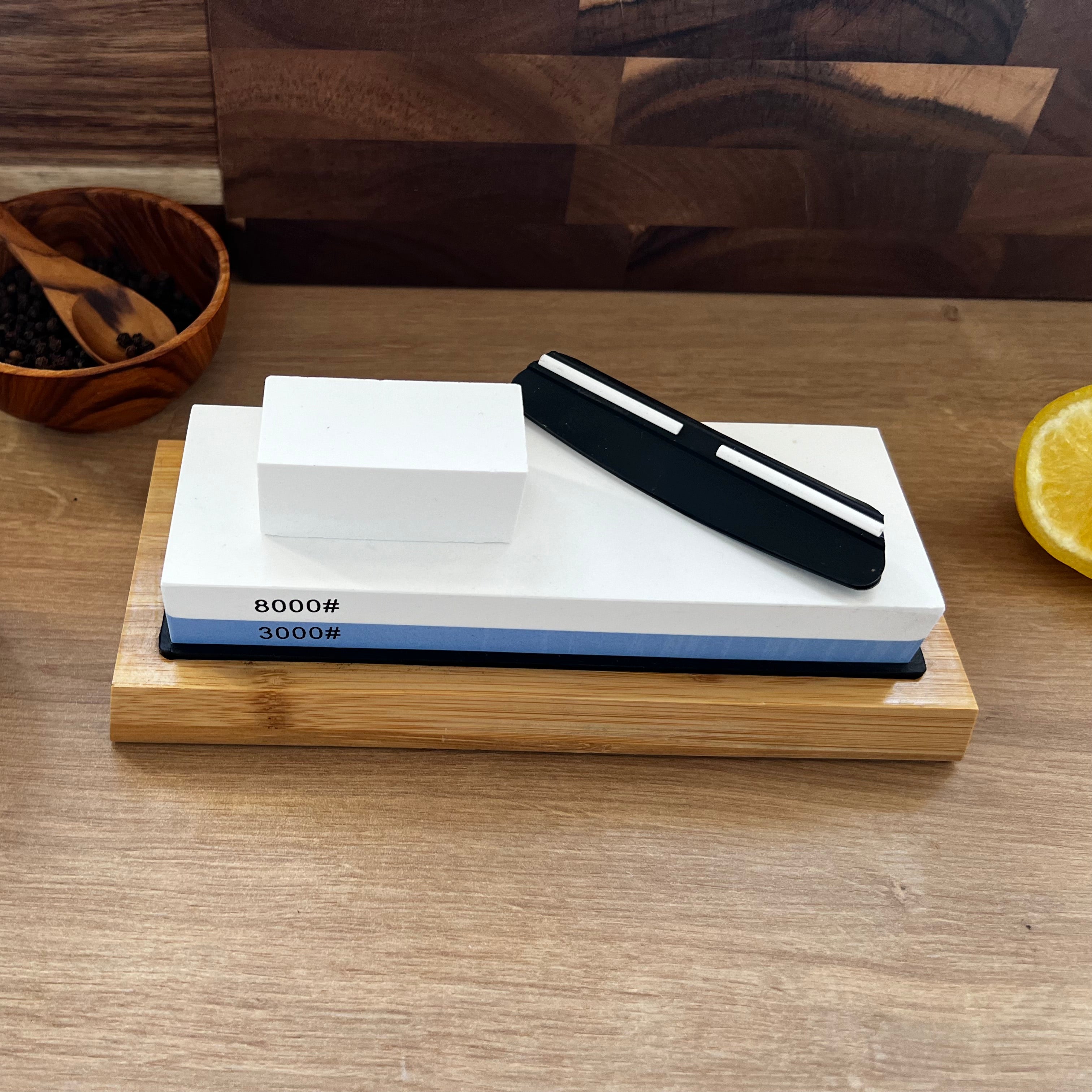 Dual-Sided Whetstone for Knife Sharpening – 3000/8000 Grit Set for Professional Sharpening - Hikari