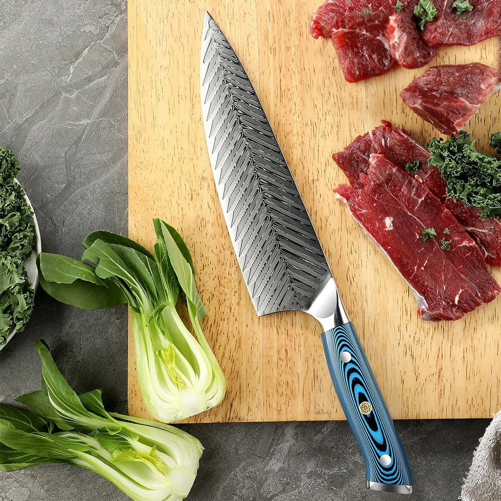 Premium Chef Knife, Hikari - Versatile 73-Layer Damascus Steel with Pakkawood Handle for Culinary Performance