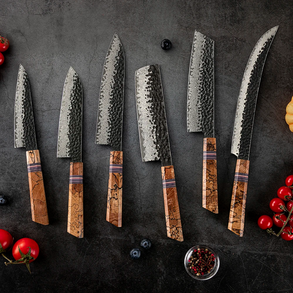 All-Purpose Santoku Knife, Hikari – Premium Damascus VG-10 Steel for Sharpness and Durability