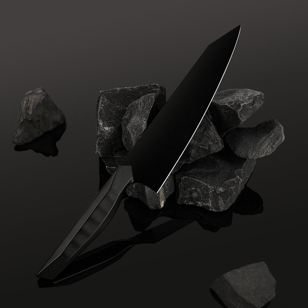 Kiritsuke Knife – Versatile Stainless Steel Blade with Black Titanium Plating, Japanese Style for Professional Chefs - Hikari