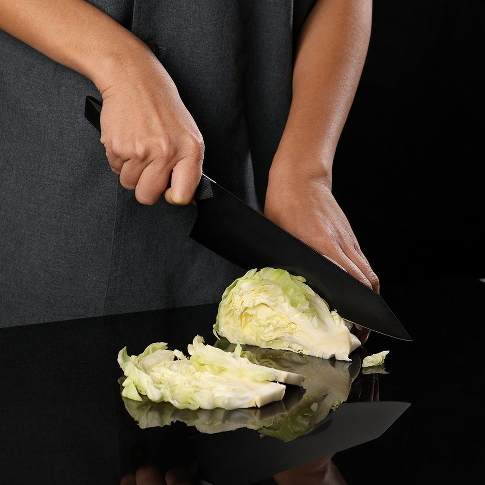 Kiritsuke Knife – Versatile Stainless Steel Blade with Black Titanium Plating, Japanese Style for Professional Chefs - Hikari