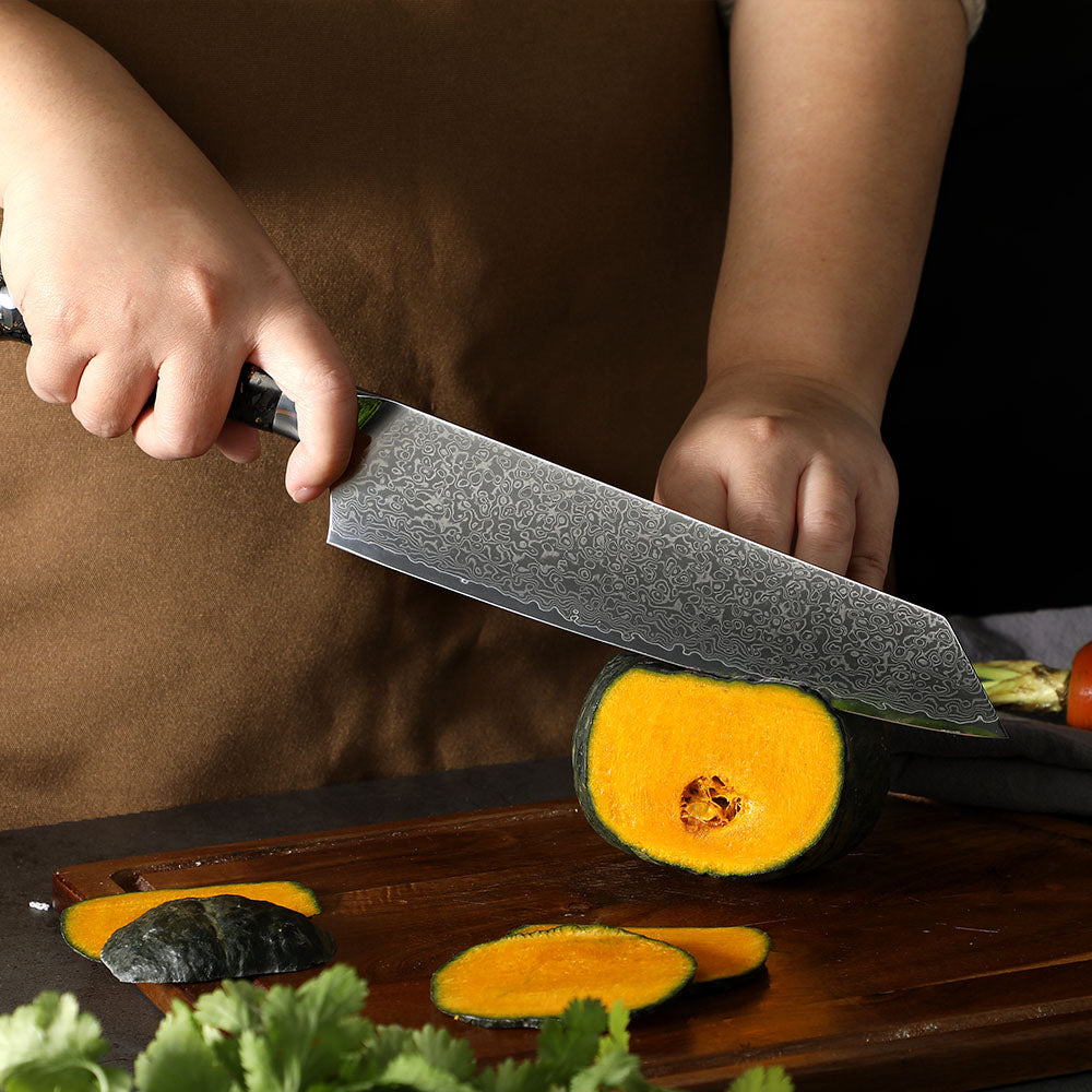 Premium Knife for Professionals, Hikari – Damascus Steel Blade with VG-10, All-Purpose Kitchen Knife - Hikari