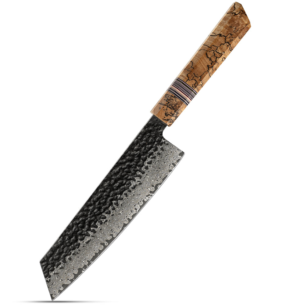 Multi-Purpose Kiritsuke Knife, Hikari – VG -10 Damascus Steel, Maple Handle - Ideal for Meat and Vegetables