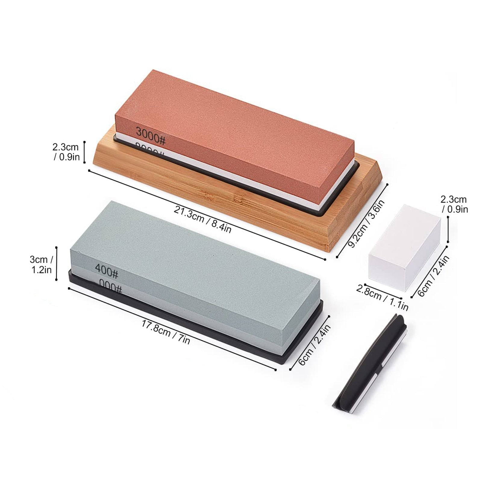 Dual-Sided Whetstone for Knife Sharpening – 3000/8000 Grit Set for Professional Sharpening - Hikari