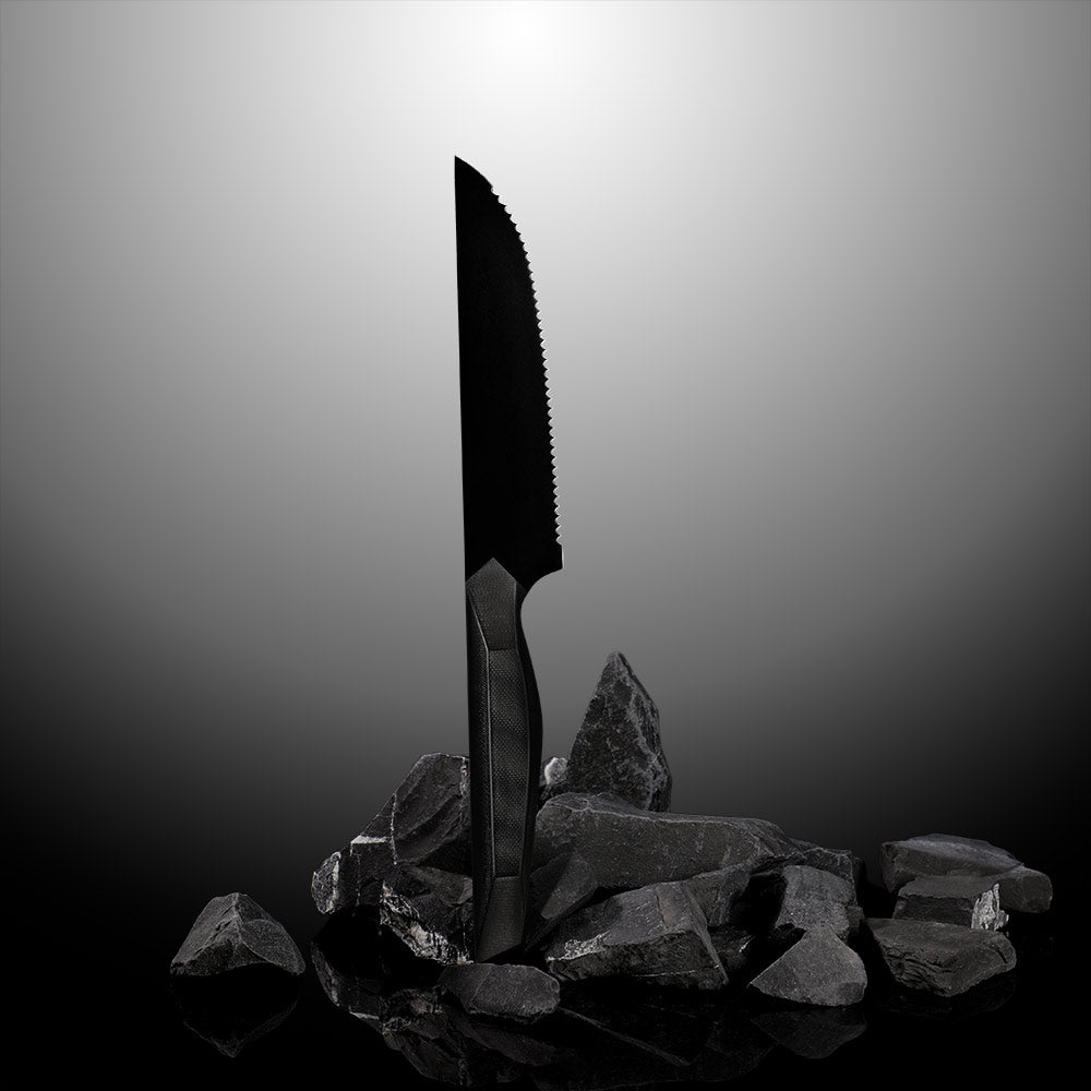 Professional Steak Knife, Hikari – Carbon Stainless Steel Blade Titanium Coating, G10 Handle for Perfect Steak Slicing - Hikari