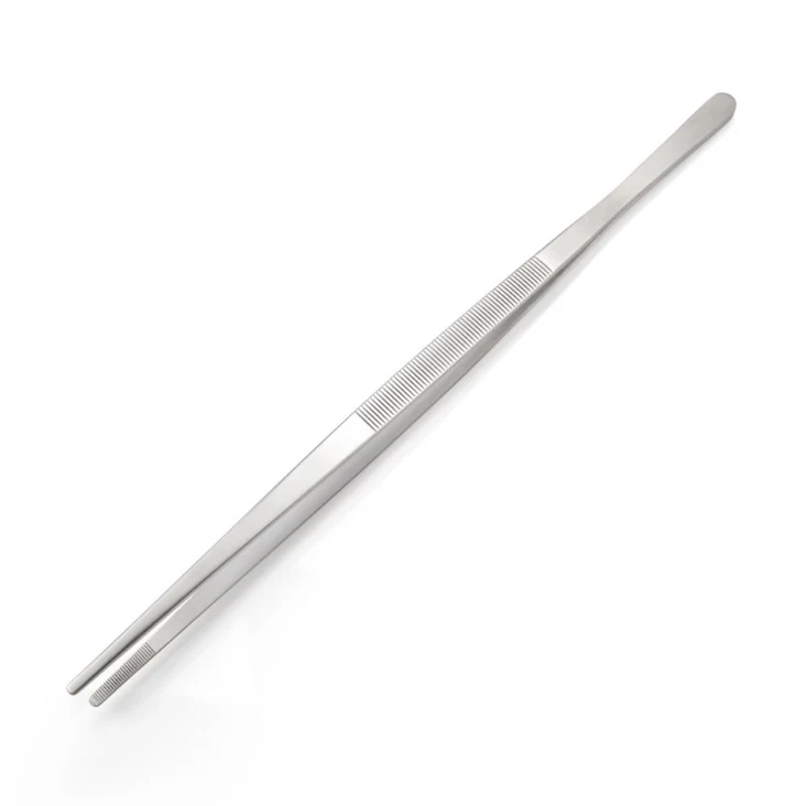 Stainless Steel Kitchen Tweezers, Hikari – Non-Slip, Heat-Resistant Precision Chef Tongs for Plating and Hot Food Handling