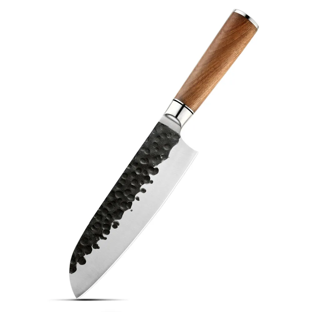 Santoku High-Carbon Stainless Steel Rosewood Handle 18cm