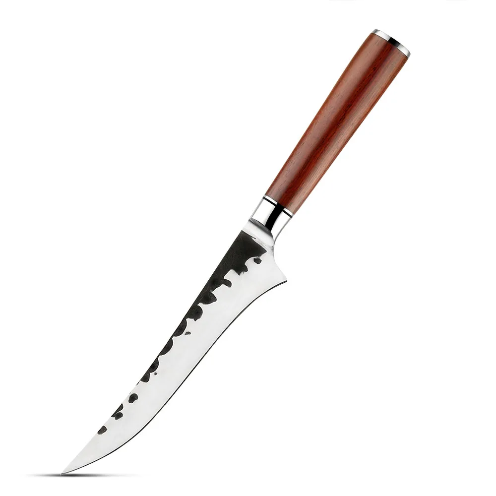 Boning Knife – High-Carbon Stainless Steel, Ergonomic Rosewood Handle for Bone Removal