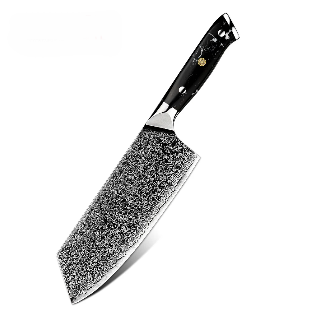 Bunka VG-10 Damascus Carbon Fiber Foil Resin Handle 19cm