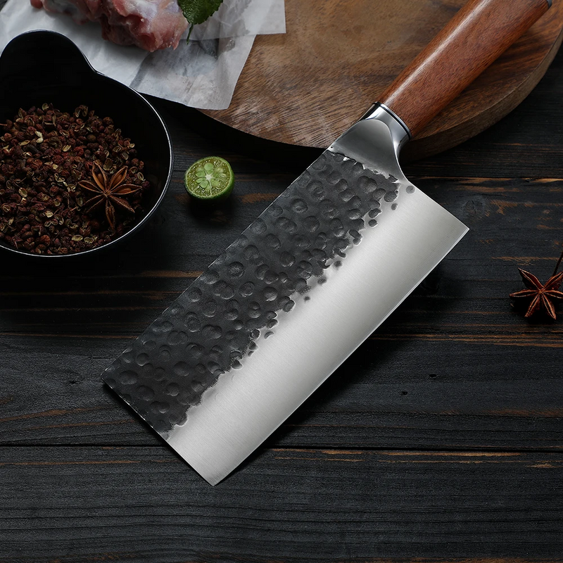 Hikari Heavy-Duty Cleaver – 5Cr15MoV Carbon Steel, Rosewood
