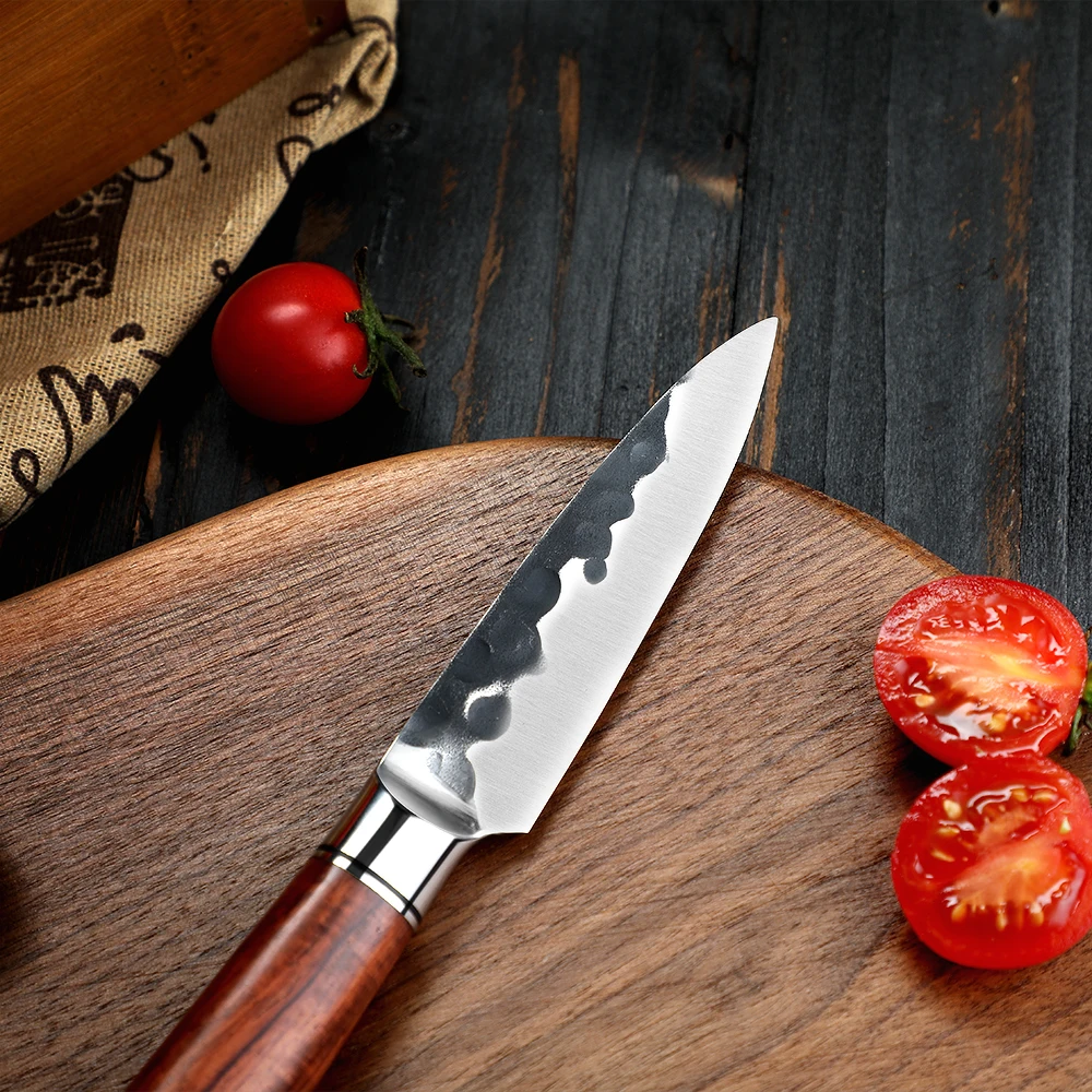 Kitchen Paring Knife, Hikari – High-Carbon Stainless Steel Blade, Ergonomic Rosewood Handle