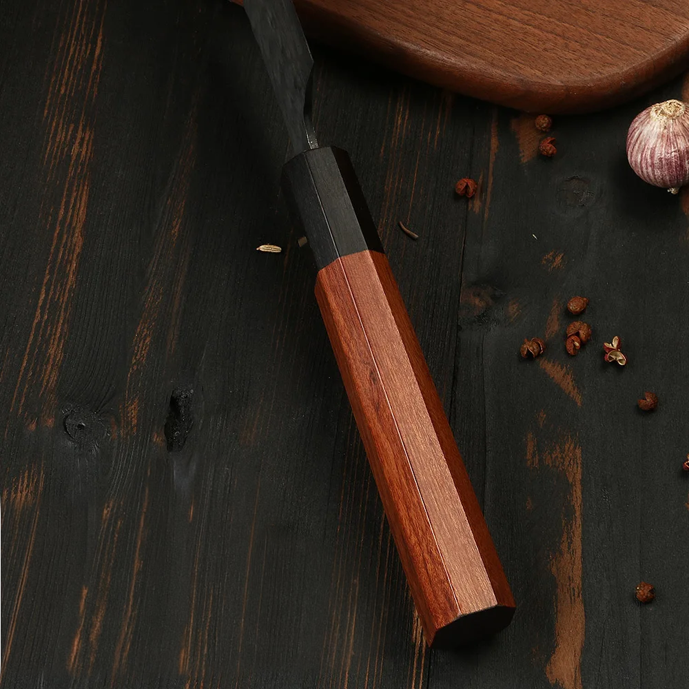 octagonal japanese handle red wood for japanese knife