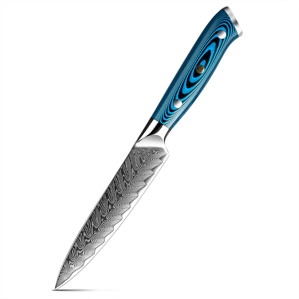 Premium Petty Knife, Hikari – Multi-Purpose Small Knife with Damascus and VG-10 Blade, for Precision Cutting