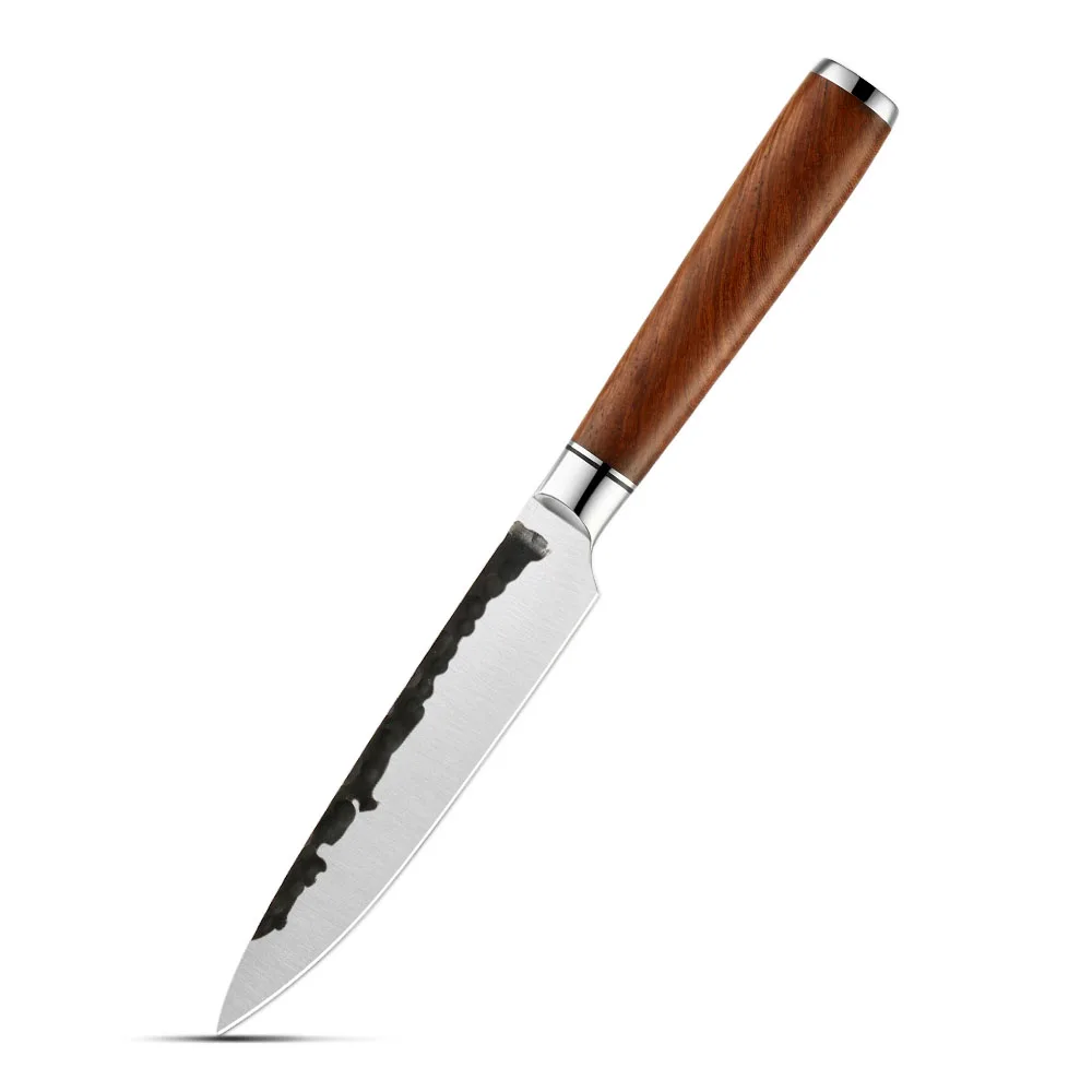 Petty / Utility Knife, Hikari - High-Carbon Blade with Rosewood Handle, Ideal for Precision Cuts and Peeling