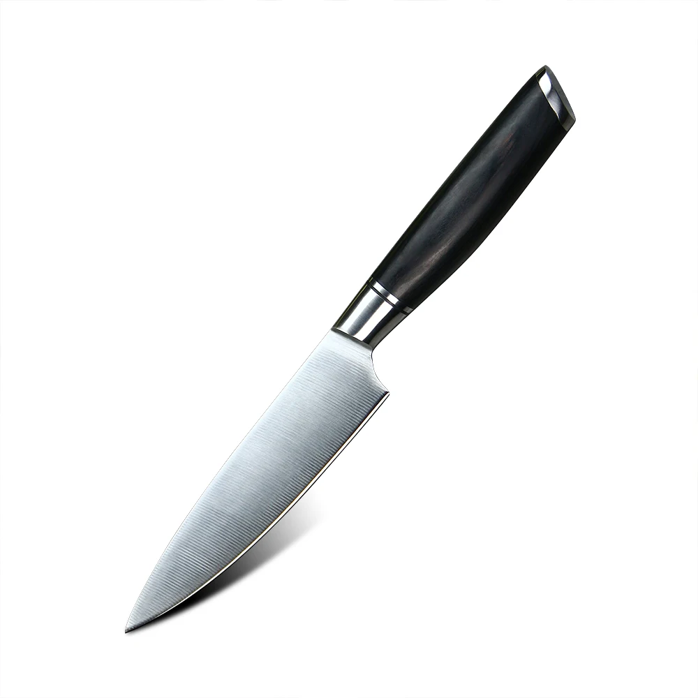 Petty / Small Kitchen Knife, Hikari –  German Steel Blade and Black Pakkawood Handle for Small Chopping Tasks