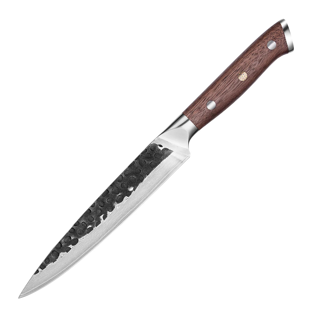 Professional Petty Knife, Hikari – Damascus VG-10 Blade, Fruit & Vegetable Precision Cutting, Walnut Handle